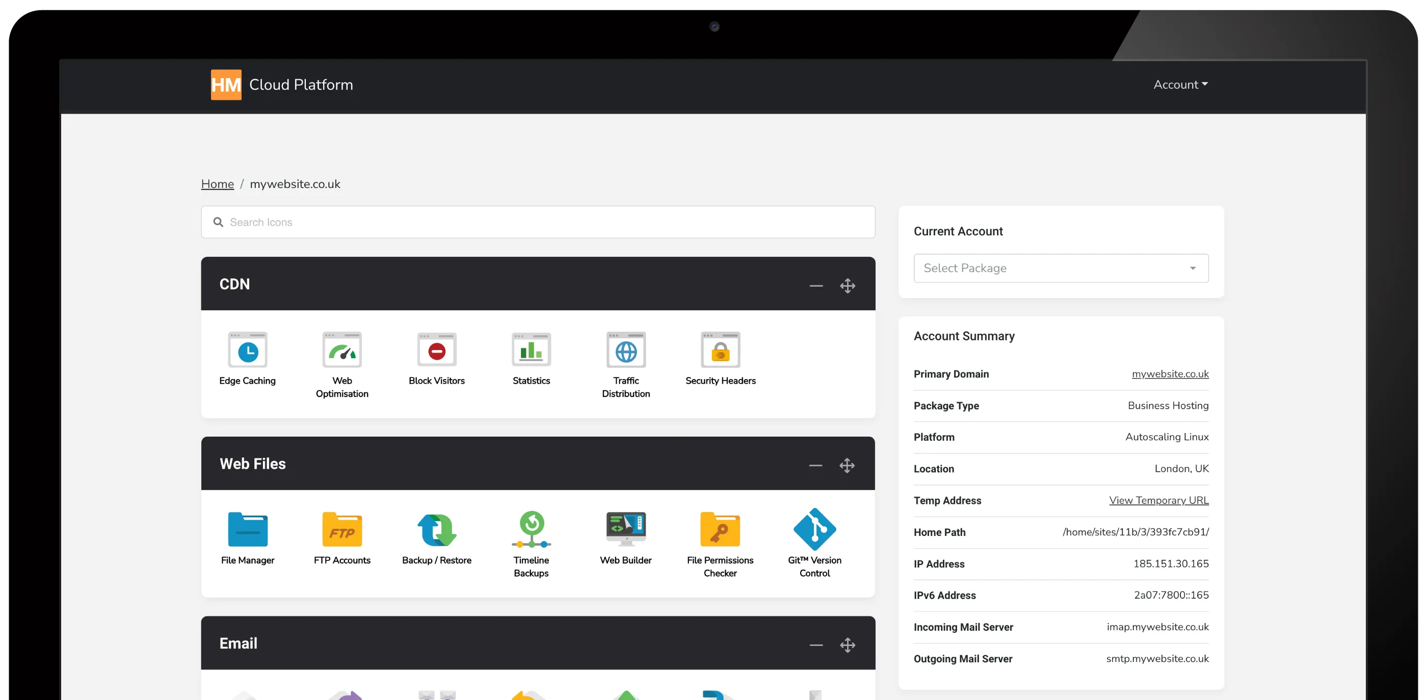 Cloud Control Panel